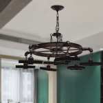 Rustic Charm: Industrial Gear Chandelier