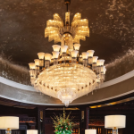 Exquisite Chandelier Adds Luxury to Hotel Bar