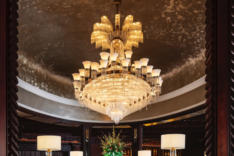 Exquisite Chandelier Adds Luxury to Hotel Bar