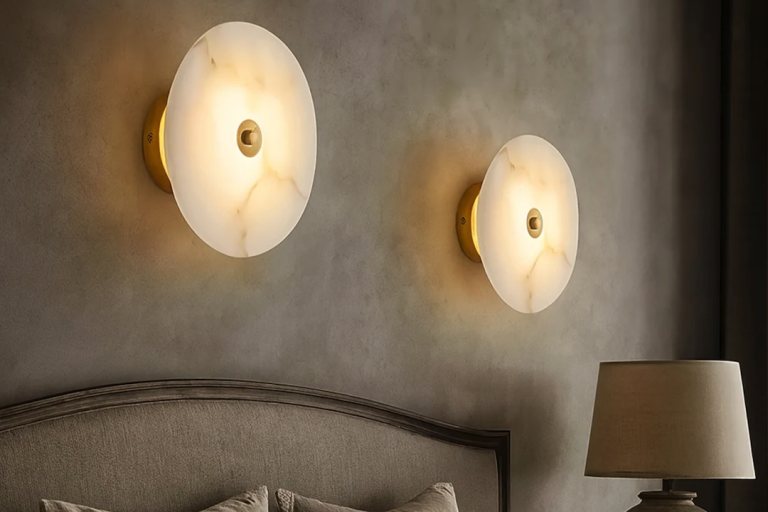 Enhance Your Bedroom with Eclipse Marble Wall Sconce