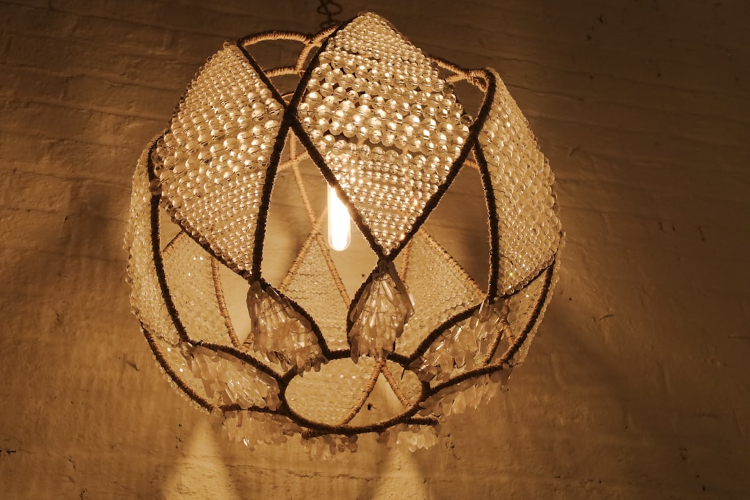 Photo crystal pendant lamp