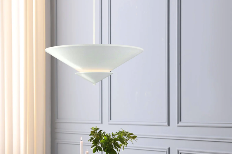 Modern Elegance: Matte White Sculptural Plaster Ceiling Light