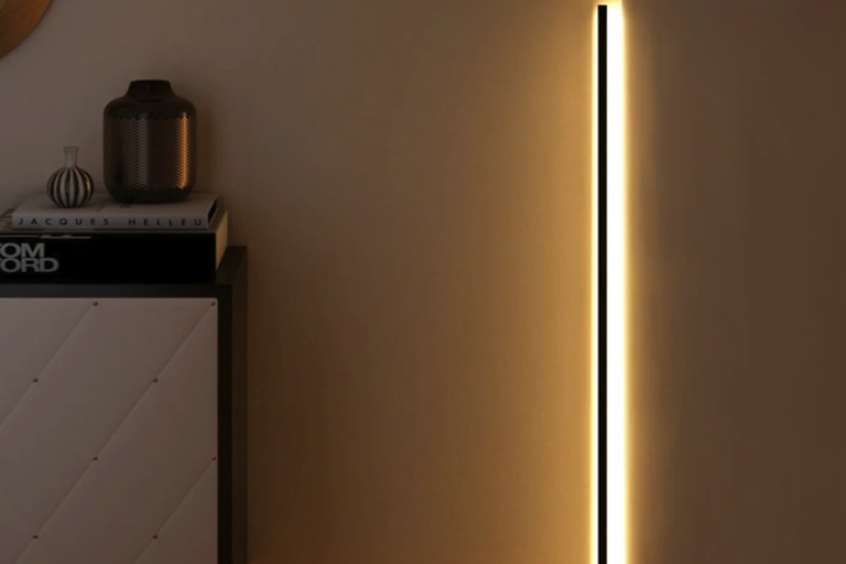 Minimalist Glowing Rod Floor Lamp for Bedroom Corners
