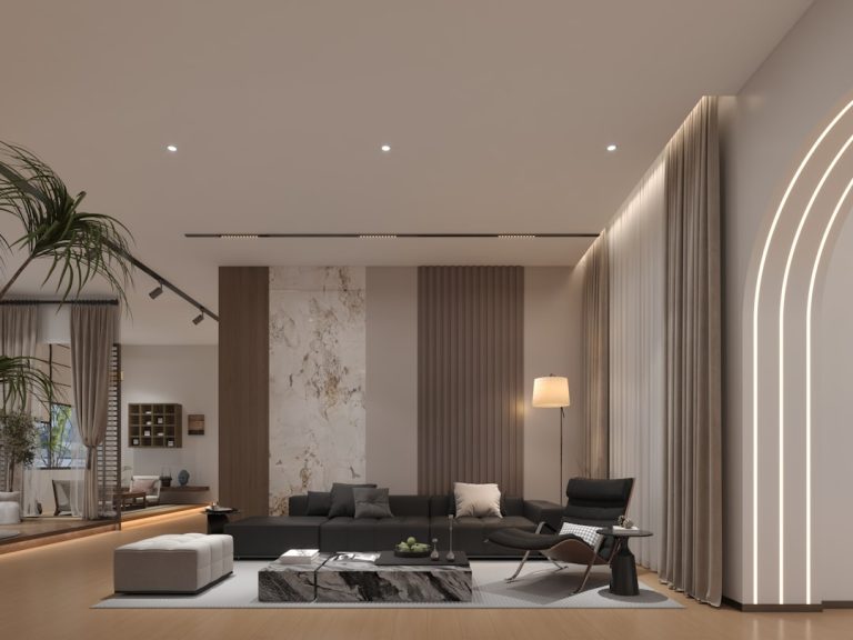Ultimate Reception Area Elegance: Grigio Carnico Marble Floor Lamp