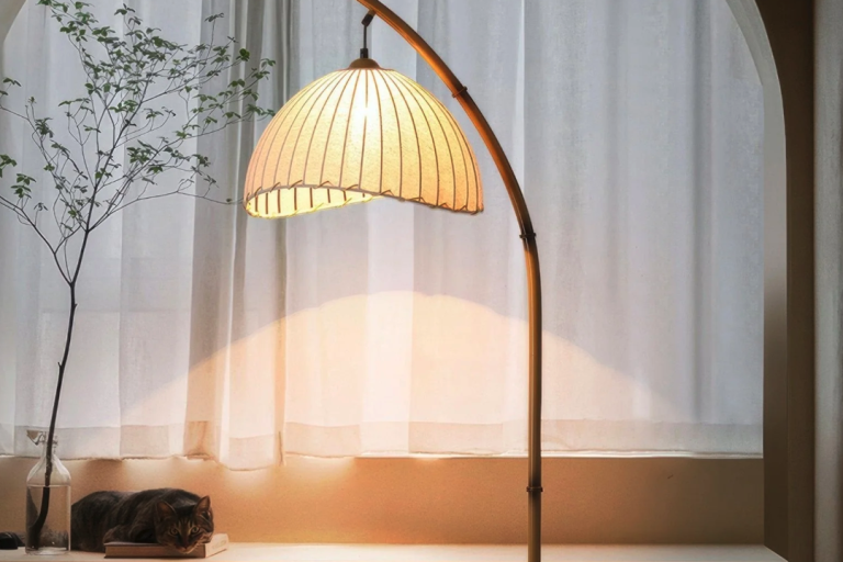 Enhance Your Space with a Bamboo Floor Lamp and Linen Shade