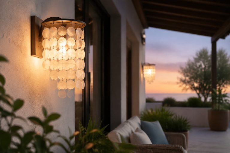 Enhance Your Outdoor Space with a Capiz Shell Wall Light