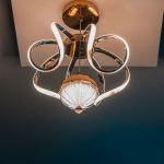 Sculptural Flush Mount Light Ideas for Stylish Coffee Bar Decor