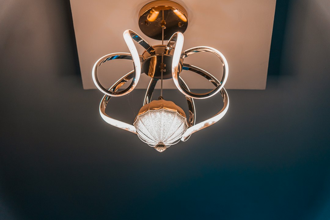 Photo sculptural flush mount ceiling light coffee bar