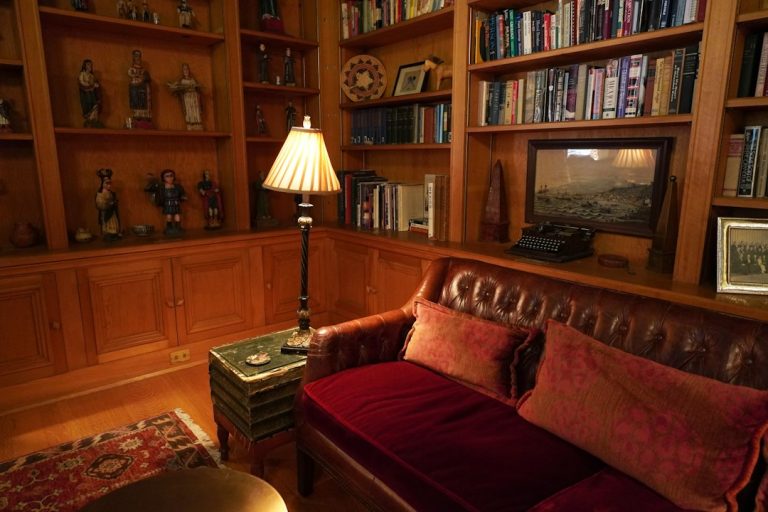 Cozy Reading Nook Decor with Exposed Bulb Wall Sconces